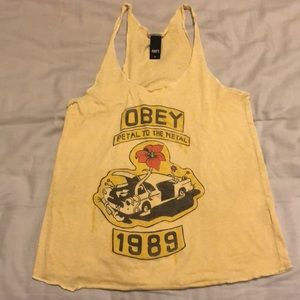 Yellow Obey tank
